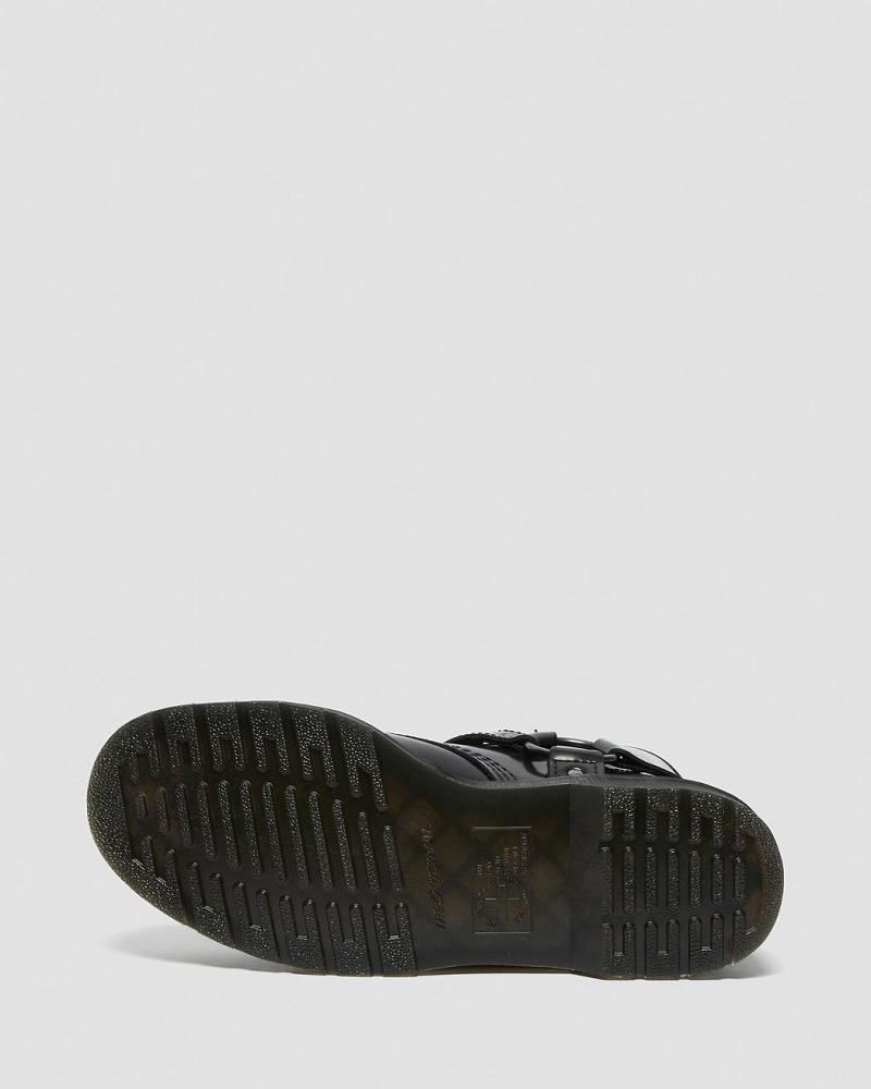 Dr Martens 1460 Harness Lær Snørestøvletter Dame Svarte | Norge 608EBC